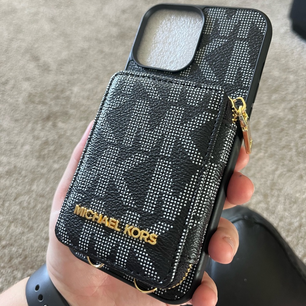 Black Michael Kors Crossbody iPhone 13 Pro Max Case (6.7inch)